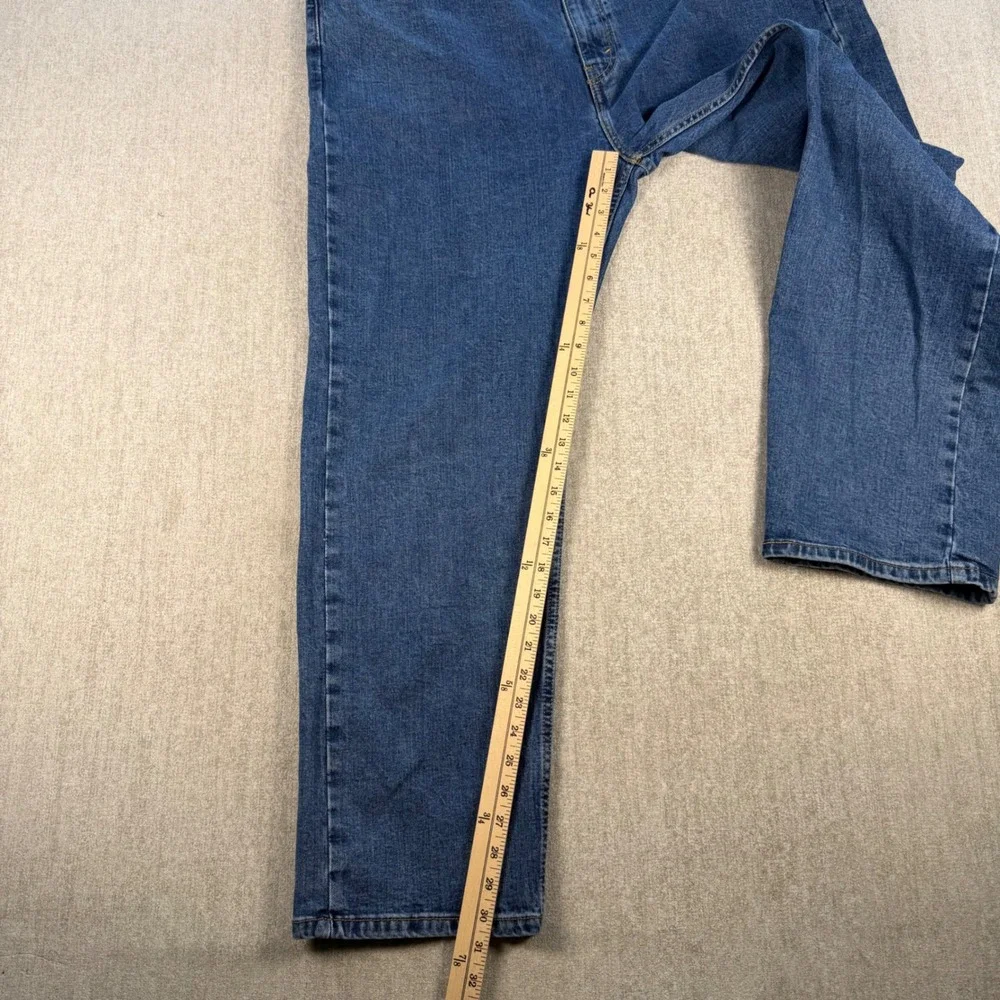Levi's 505 Regular Fit Jeans Mens 44x32 Blue Denim Straight Leg Medium Wash